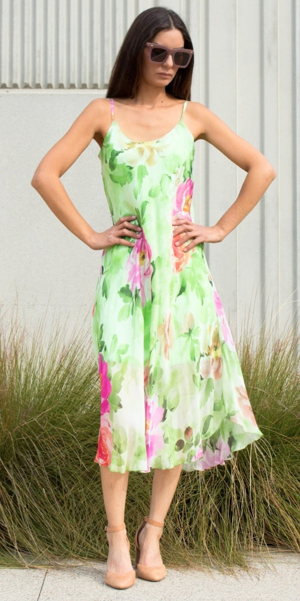 Acquerello Miele Midi Dress