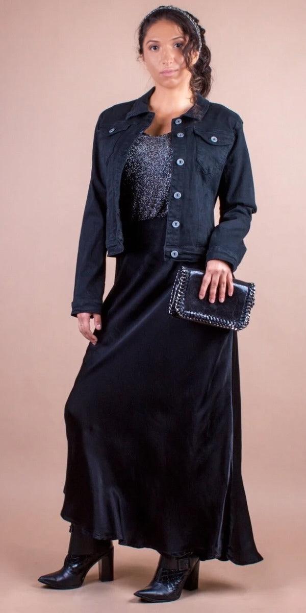 Viola Satin Skirt - Gigi Moda - Made in Italy # elastic waistband, gigi moda, Made in Italy, Maxi Skirt, Satin, skirt