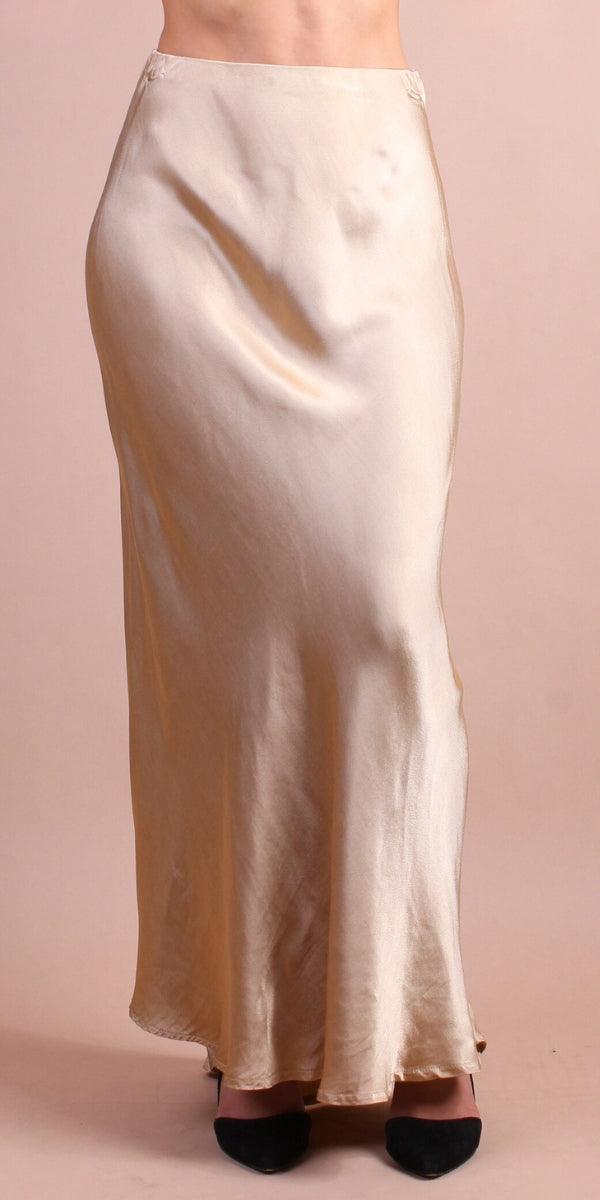 Viola Satin Skirt - Gigi Moda - Made in Italy # elastic waistband, gigi moda, Made in Italy, Maxi Skirt, Satin, skirt