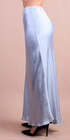 Viola Satin Skirt - Gigi Moda - Made in Italy # elastic waistband, gigi moda, Made in Italy, Maxi Skirt, Satin, skirt