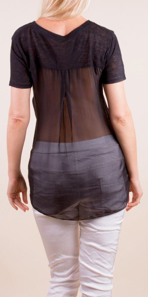 Loreto T-Shirt - Gigi Moda - Made in Italy # Gigi Moda, italian top, Made in Italy, one size, resort, resort wear, sheer, T Shirt, Top