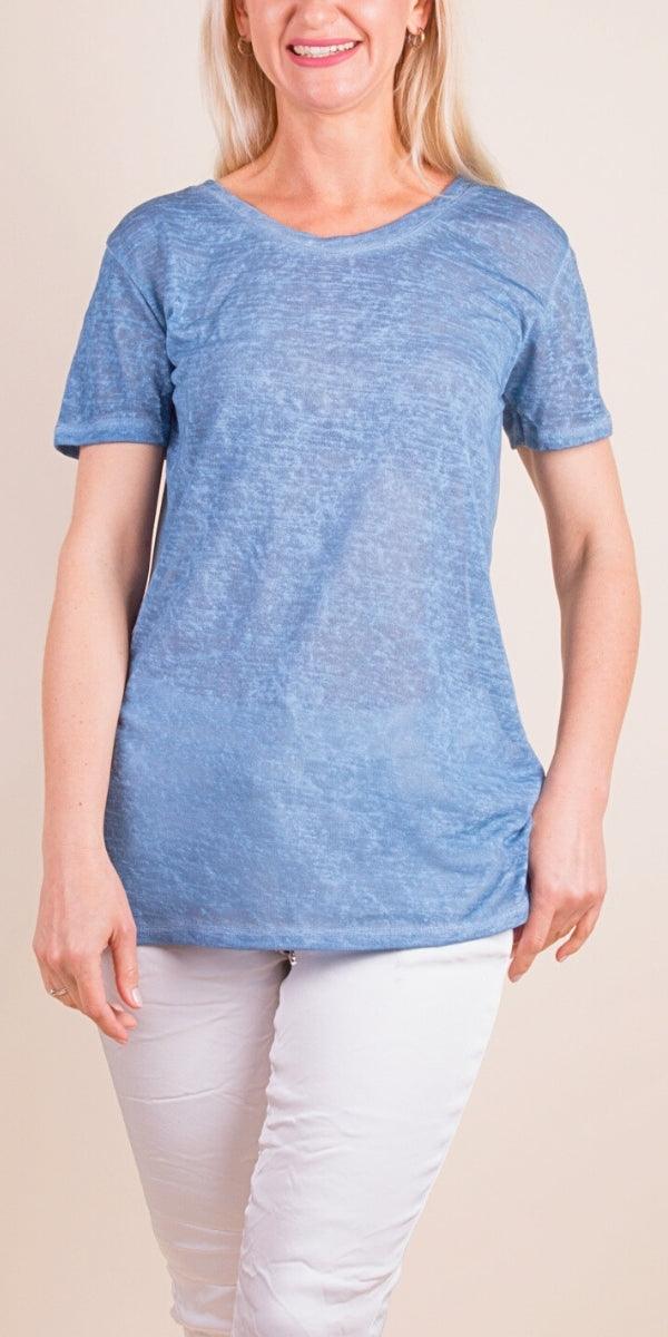 Loreto T-Shirt - Gigi Moda - Made in Italy # Gigi Moda, italian top, Made in Italy, one size, resort, resort wear, sheer, T Shirt, Top