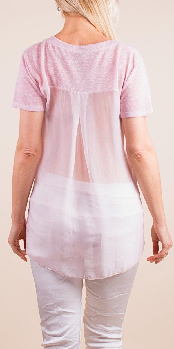 Loreto T-Shirt - Gigi Moda - Made in Italy # Gigi Moda, italian top, Made in Italy, one size, resort, resort wear, sheer, T Shirt, Top