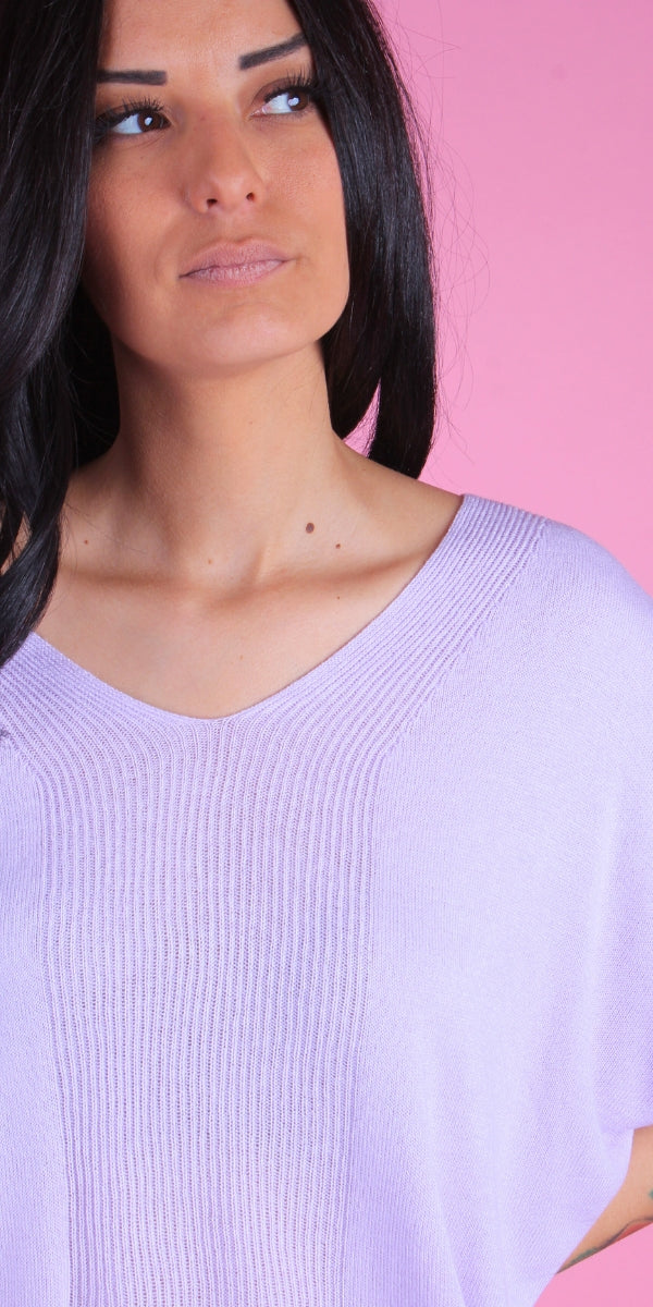 Elsa Knit Top - Gigi Moda - Made in Italy # drop shoulder, gigi moda, Knit, Knit top, made in italy, one size, ribbed, Ribbed Knit, short sleeve, short sleeve top