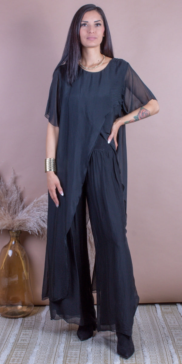 Brezza Silk Tunic - Gigi Moda - Made in Italy # crossover, Gigi Moda, italian blouse, Italian Clothing, italian fashion, italian tunic, made in Italy, silk panels, silk tunic, top, Tunic