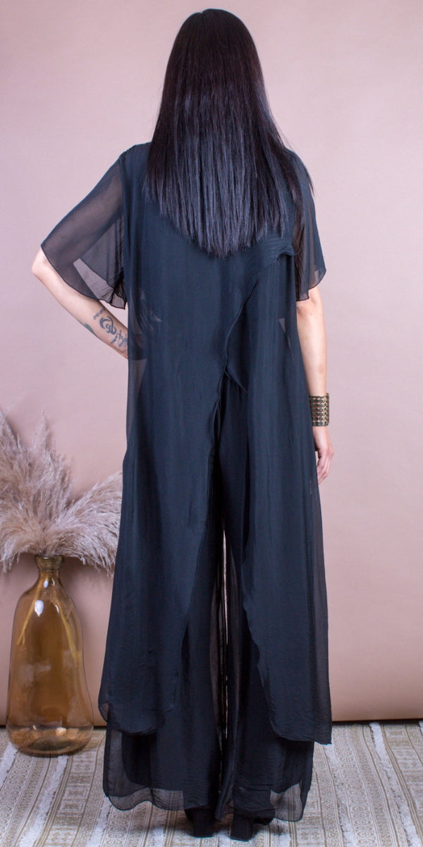 Brezza Silk Tunic - Gigi Moda - Made in Italy # crossover, Gigi Moda, italian blouse, Italian Clothing, italian fashion, italian tunic, made in Italy, silk panels, silk tunic, top, Tunic