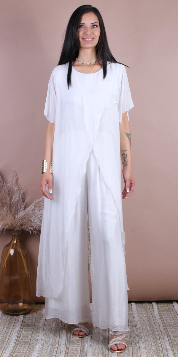 Brezza Silk Tunic - Gigi Moda - Made in Italy # crossover, Gigi Moda, italian blouse, Italian Clothing, italian fashion, italian tunic, made in Italy, silk panels, silk tunic, top, Tunic