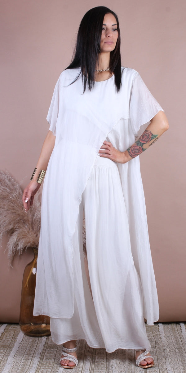 Brezza Silk Tunic - Gigi Moda - Made in Italy # crossover, Gigi Moda, italian blouse, Italian Clothing, italian fashion, italian tunic, made in Italy, silk panels, silk tunic, top, Tunic