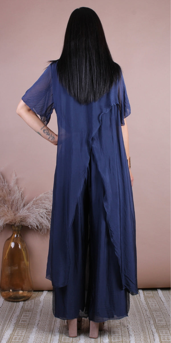 Brezza Silk Tunic - Gigi Moda - Made in Italy # crossover, Gigi Moda, italian blouse, Italian Clothing, italian fashion, italian tunic, made in Italy, silk panels, silk tunic, top, Tunic