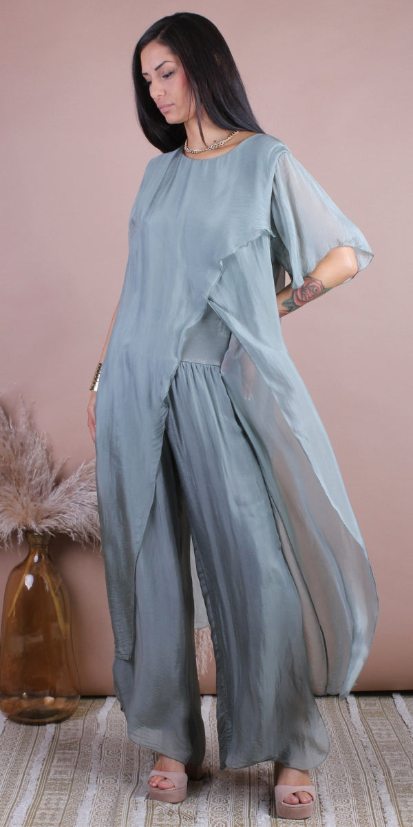 Brezza Silk Tunic - Gigi Moda - Made in Italy # crossover, Gigi Moda, italian blouse, Italian Clothing, italian fashion, italian tunic, made in Italy, silk panels, silk tunic, top, Tunic