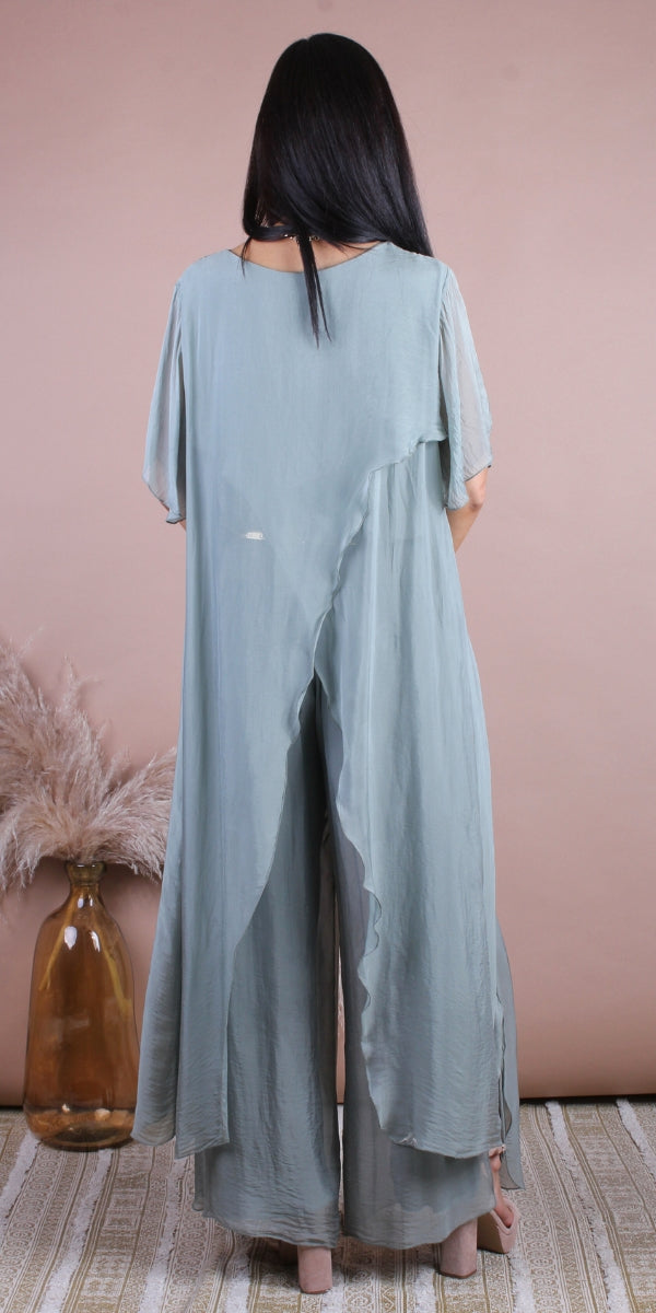 Brezza Silk Tunic - Gigi Moda - Made in Italy # crossover, Gigi Moda, italian blouse, Italian Clothing, italian fashion, italian tunic, made in Italy, silk panels, silk tunic, top, Tunic