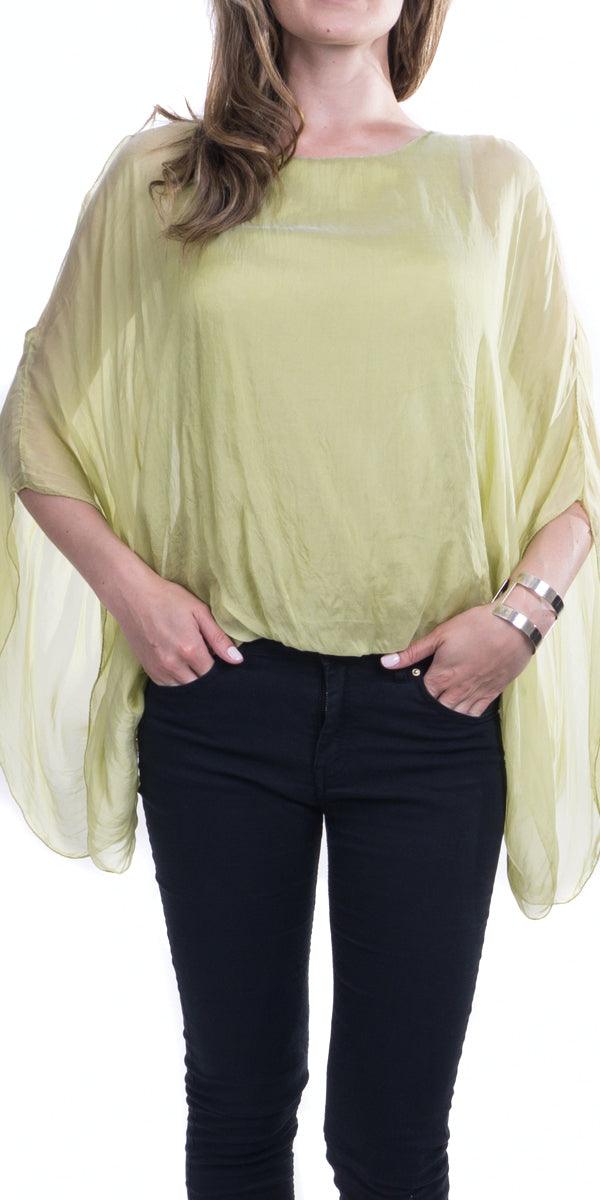 Seta Spalla Blouse - Gigi Moda - Made in Italy # Blouse, Drape, Made in Italy, OS, Top