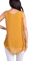 Tara Top - Gigi Moda - Made in Italy # Blouse, Gigi Moda, italian top, Made in Italy, OS, resort wear, Silk, Sleeveless, spring, summer, Top, viscose, washable