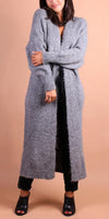 Intimo Long Cardigan - Gigi Moda - Made in Italy # Cardigan, coats, comforatable fit, fall sweater, fuzzy cardigan, fuzzy sweater, Gigi Moda, Jackets, Knit, Knit Cardigan, long cardigan, made in italy, mohair, Pockets, shop gigi moda, Sweater, winter, womans clothing