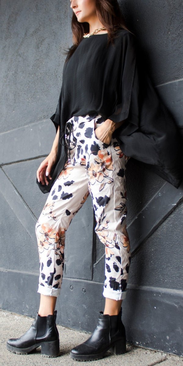 Geniviv Cheetah Blossom Pant