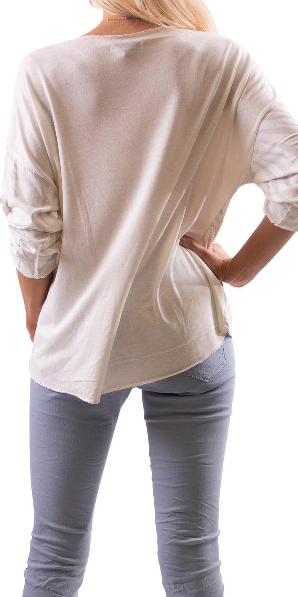 Amy Metallic Zebra Sweater - Gigi Moda - Made in Italy # Blouse, fall, Gigi Moda, Made in Italy, Top