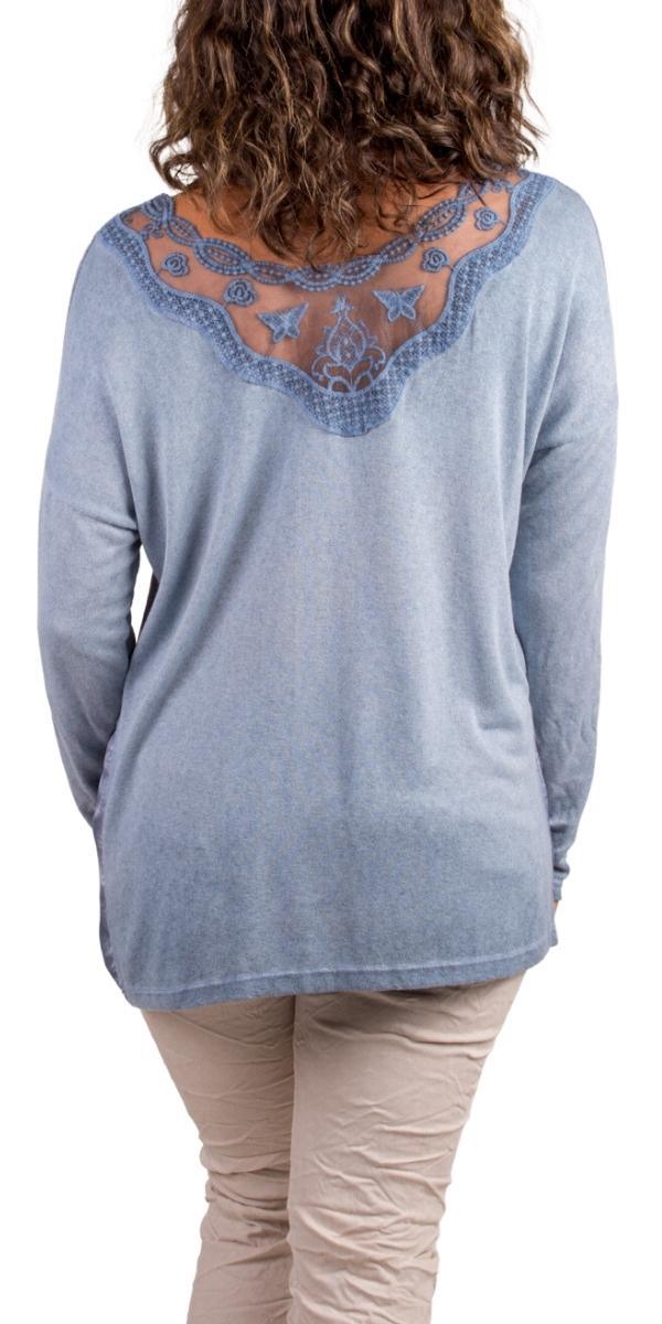 Pizzo Top - Gigi Moda - Made in Italy # blouse, gigi moda, Lace Top, Long Sleeve, Made in Italy, Metallic, Top, V Neck