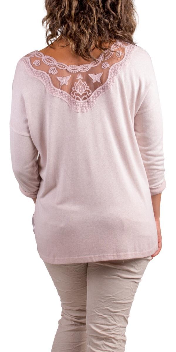 Pizzo Top - Gigi Moda - Made in Italy # blouse, gigi moda, Lace Top, Long Sleeve, Made in Italy, Metallic, Top, V Neck