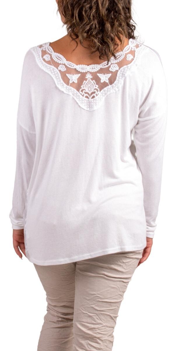 Pizzo Top - Gigi Moda - Made in Italy # blouse, gigi moda, Lace Top, Long Sleeve, Made in Italy, Metallic, Top, V Neck