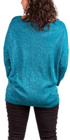 Ginetta Knit Top - Gigi Moda - Made in Italy # comforatable fit, Gigi Moda, Knit, Long Sleeve, lurex, made in italy, maxretail, shimmery, shop gigi moda, V Neck, womans clothing