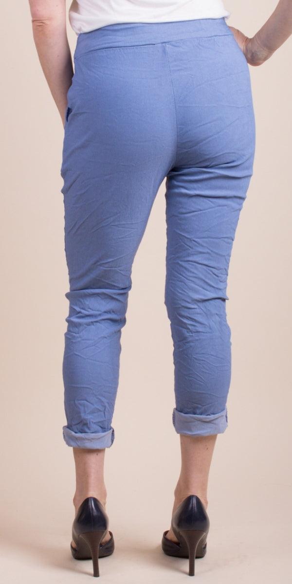 Cornelia Pant - Gigi Moda - Made in Italy # cropped, cropped pant, Cropped pants, drawstring, drawstring pant, drawstring pants, Gigi Moda, Italian Clothing, Made in Italy, Pants, stretchy, summer, Tie waist, washable