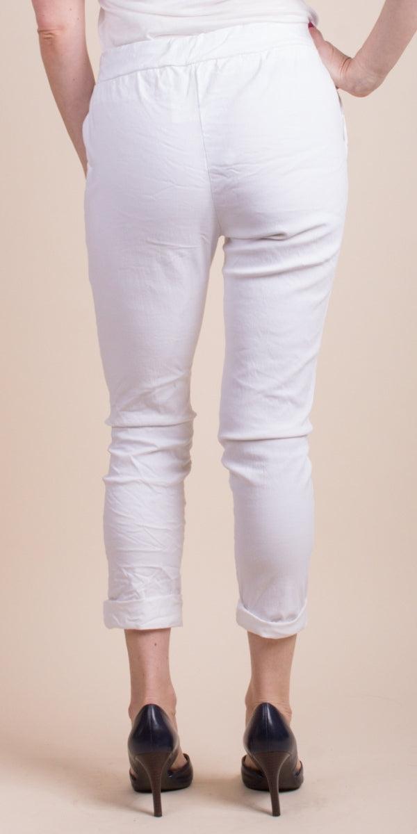 Cornelia Pant - Gigi Moda - Made in Italy # cropped, cropped pant, Cropped pants, drawstring, drawstring pant, drawstring pants, Gigi Moda, Italian Clothing, Made in Italy, Pants, stretchy, summer, Tie waist, washable