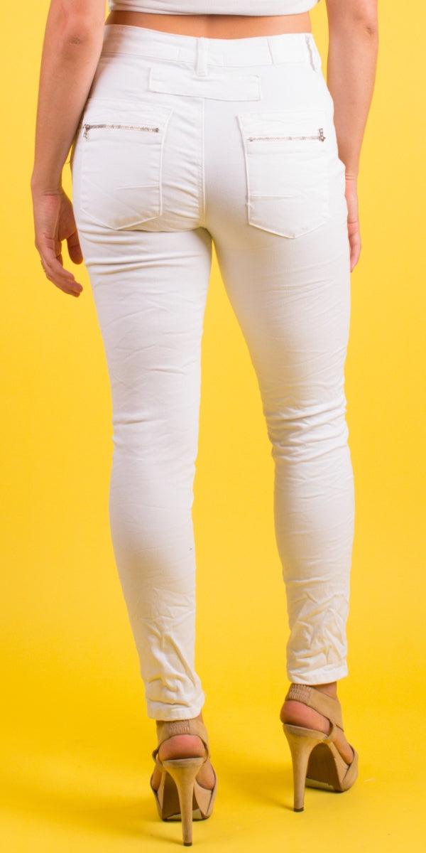 Diego Double-Fly Pants - Gigi Moda - Made in Italy # button fly, Cotton, cropped pant, Cropped pants, Gigi Moda, Made in Italy, Pants, Pockets, zip fly, zippers