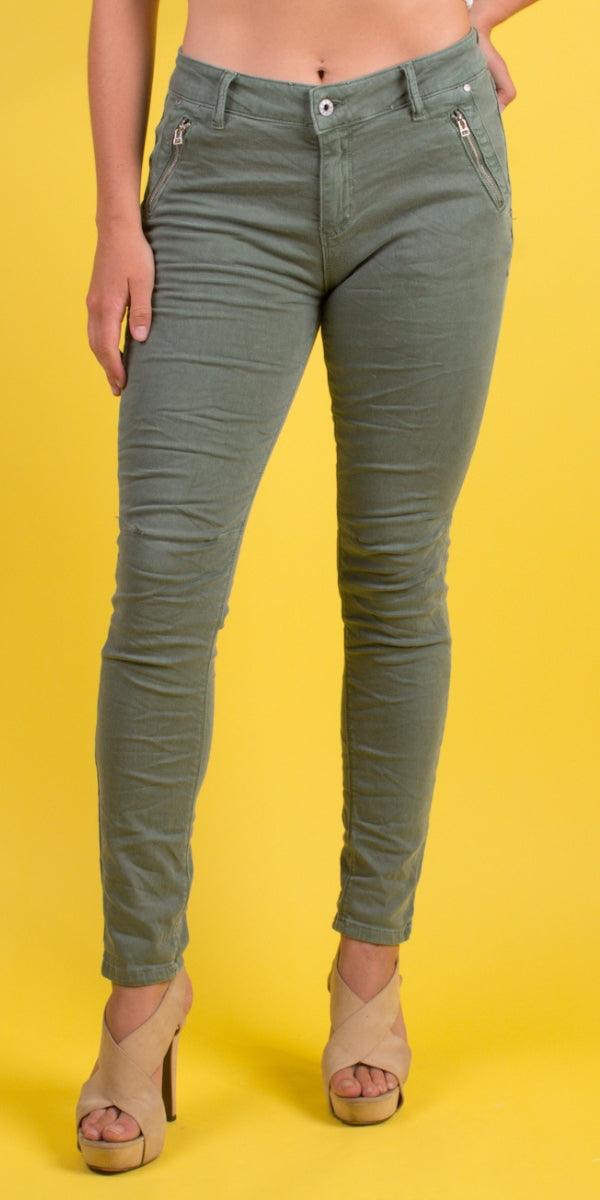 Brando Zip-Fly Pants with Zippers - Gigi Moda - Made in Italy # Cotton, cropped pant, Cropped pants, Gigi Moda, Made in Italy, Pants, Pockets, zip fly, zippers