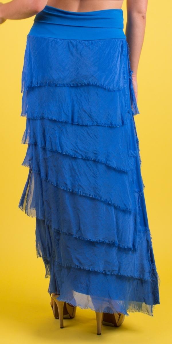 Siena Maxi Skirt - Gigi Moda - Made in Italy # 8601, Free Shipping, Gigi Moda, Made in Italy, OS, Ruffle, Silk