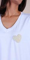 Pearly Hearts Cotton Tee