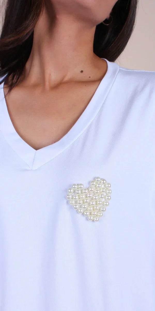 Pearly Hearts Cotton Tee