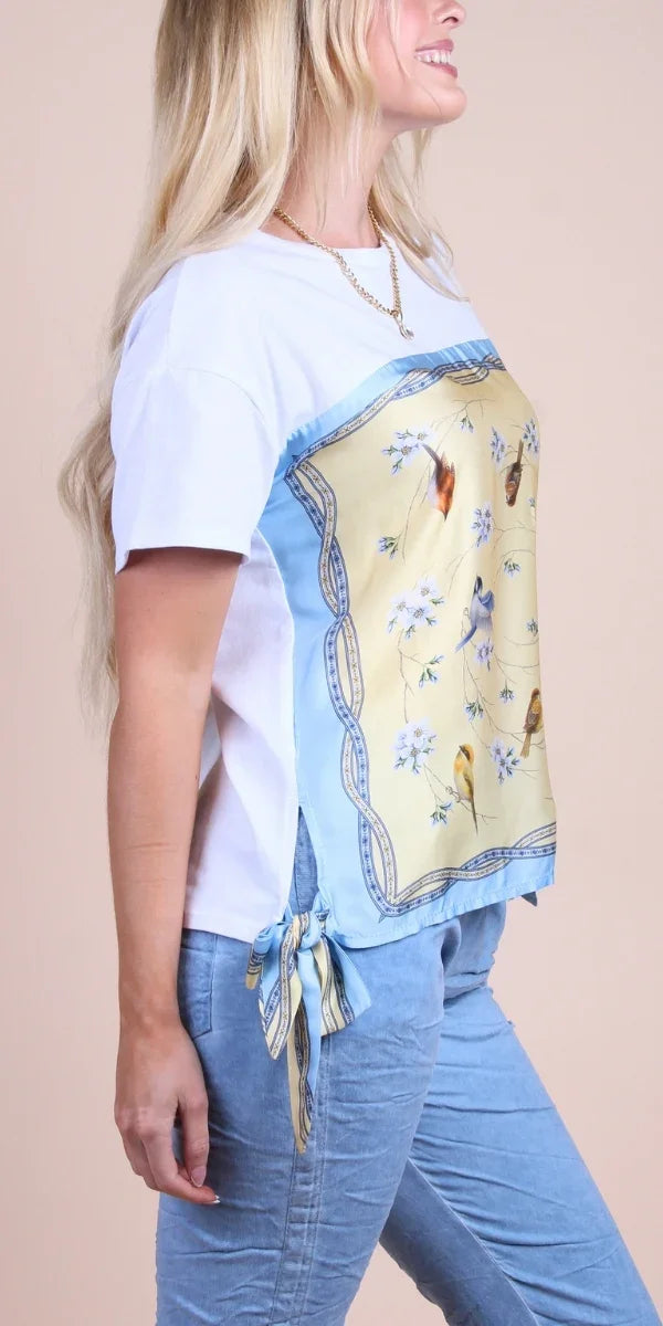 Foulard Cotton Top with Birds