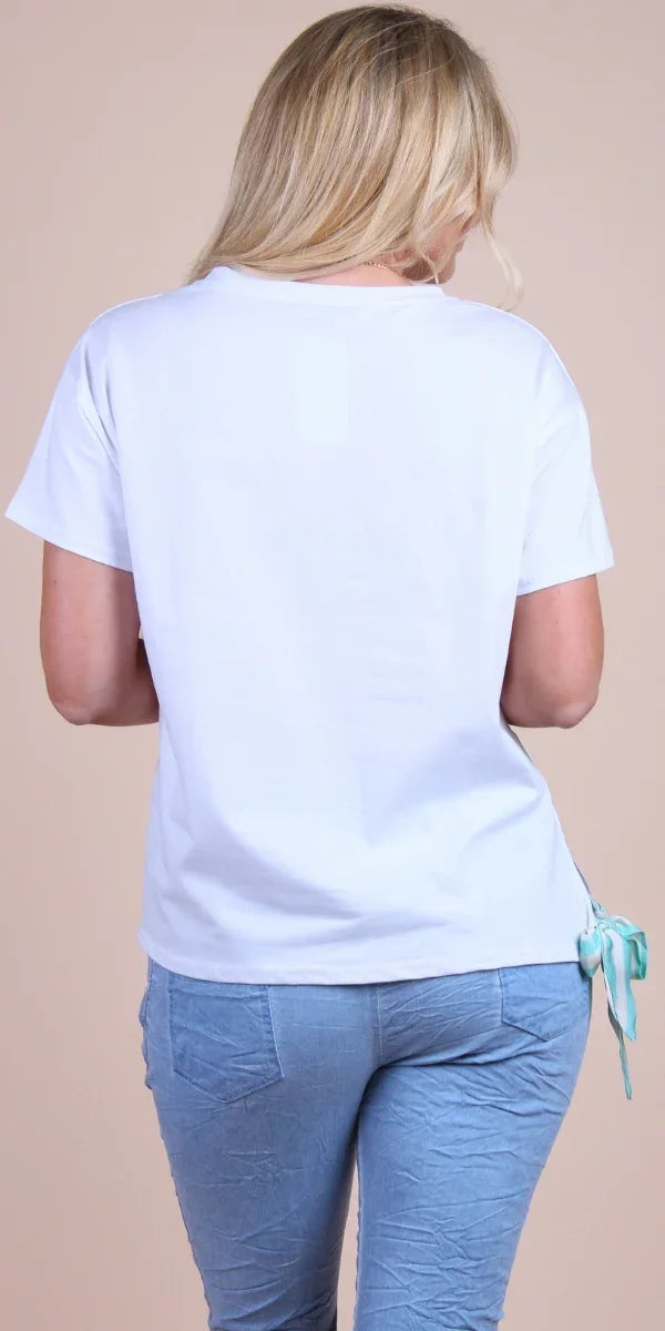 Foulard Cotton Top with Horse Menagerie