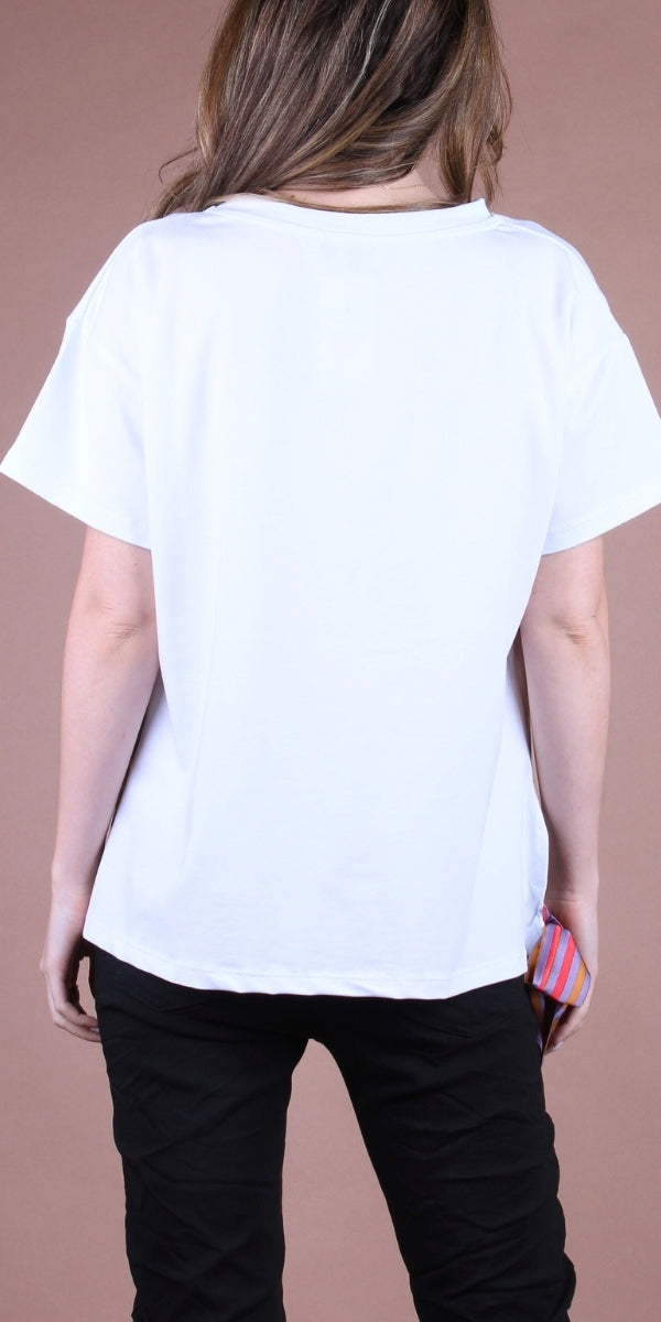 Foulard Cotton Top with Carousel Horse Parade