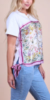 Foulard Cotton Top with Secret Garden