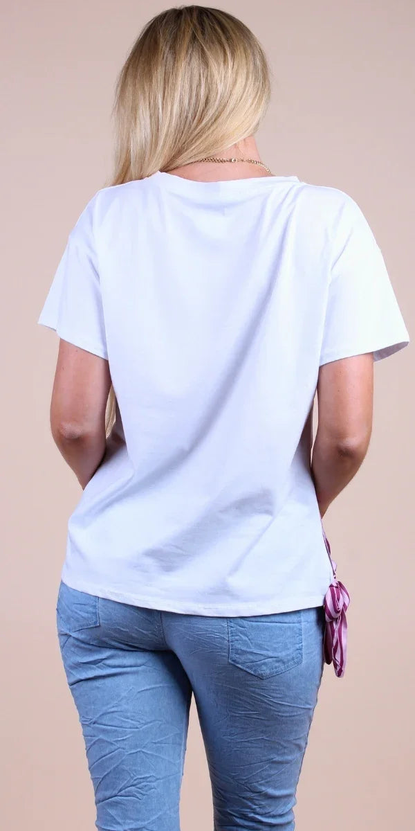 Foulard Cotton Top with Secret Garden