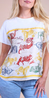 Foulard Cotton Top with Mythical Creatures
