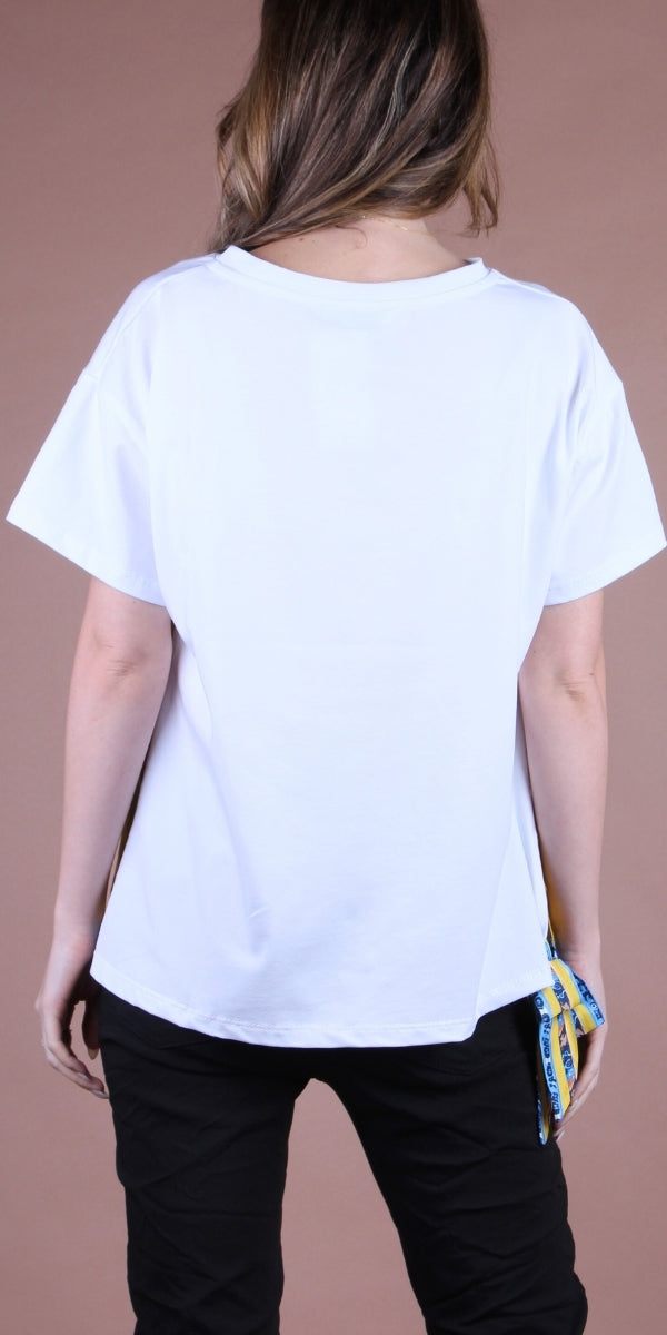 Foulard Cotton Top with Prancing Horse