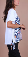 Foulard Cotton Top with Split Canvas