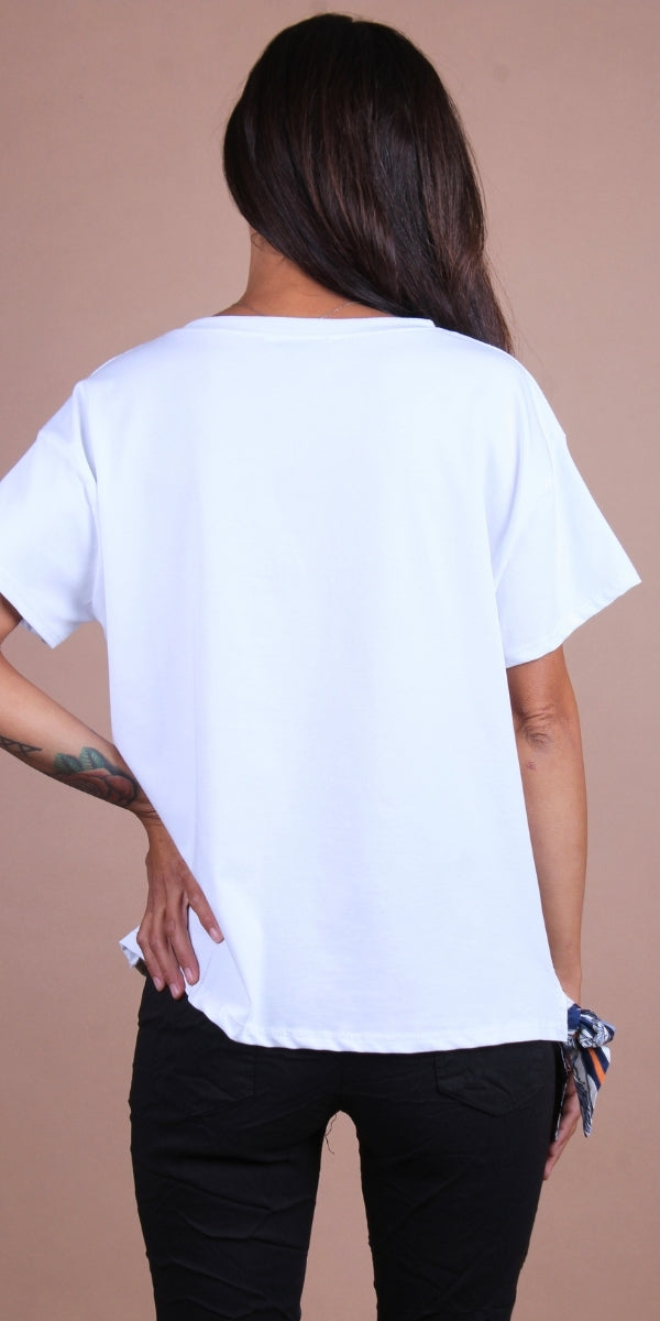 Foulard Cotton Top with Split Canvas