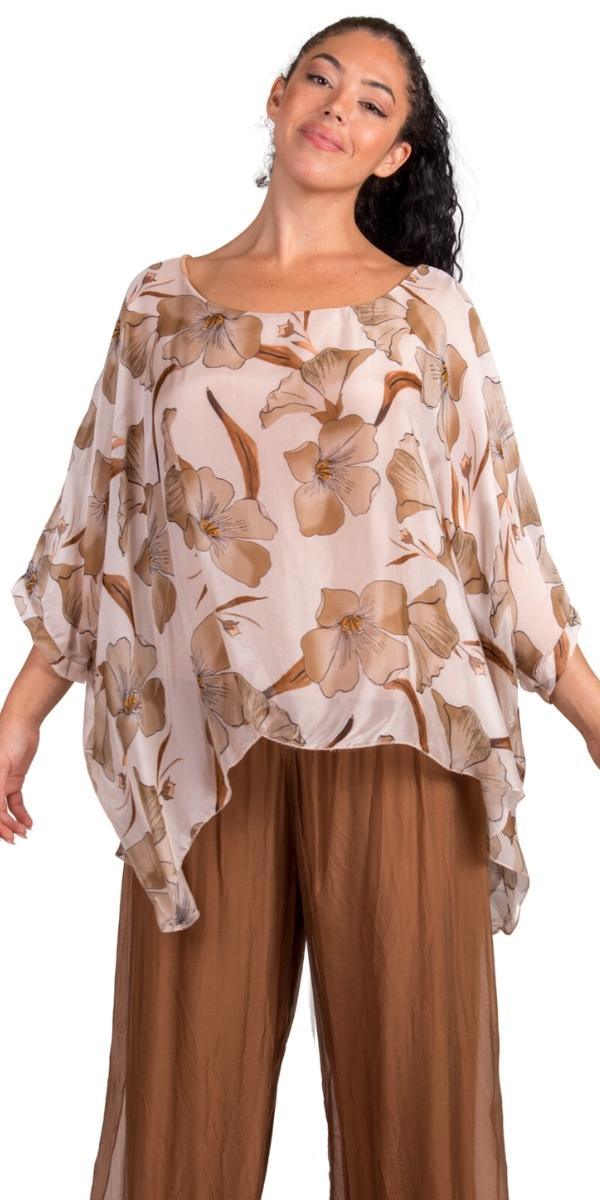 Aria Orchid Kaftan - Gigi Moda - Made in Italy # floral, floral design, Floral Print, gigi moda, kaftan, made in italy, maxretail, orchid, resort, resort wear, silk, viscose