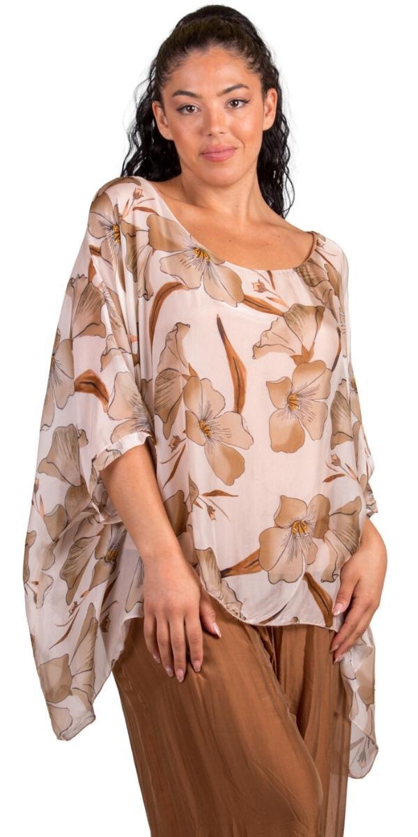 Aria Orchid Kaftan - Gigi Moda - Made in Italy # floral, floral design, Floral Print, gigi moda, kaftan, made in italy, maxretail, orchid, resort, resort wear, silk, viscose