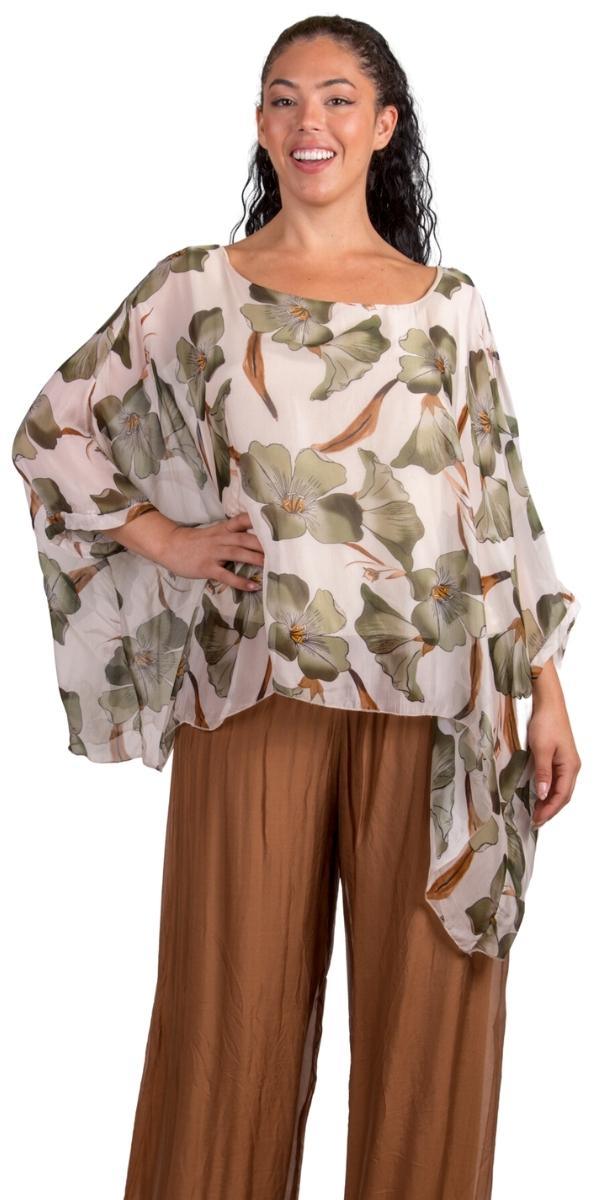 Aria Orchid Kaftan - Gigi Moda - Made in Italy # floral, floral design, Floral Print, gigi moda, kaftan, made in italy, maxretail, orchid, resort, resort wear, silk, viscose