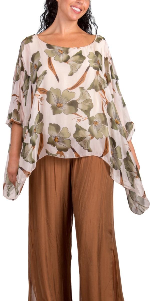 Aria Orchid Kaftan - Gigi Moda - Made in Italy # floral, floral design, Floral Print, gigi moda, kaftan, made in italy, maxretail, orchid, resort, resort wear, silk, viscose