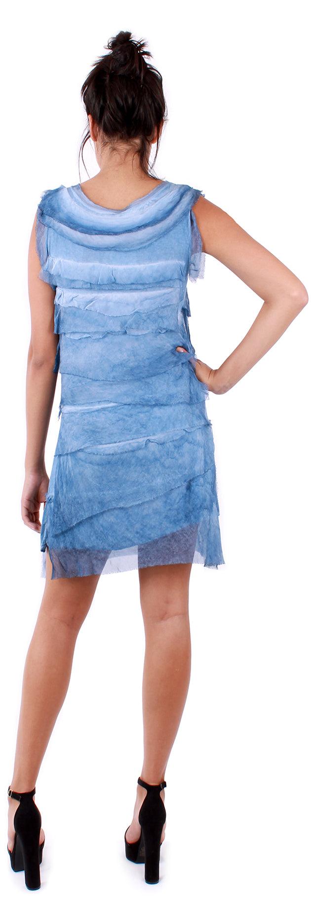 Siena Sleeveless Dress - Gigi Moda - Made in Italy # 100% Silk, ASSYMETRICAL RUFFLE DRESS, Dress, Gigi Moda, Made in Italy, MOB DRESS, MOD, MOG, MOG DRESS, MOTHER OF GROOM DRESS, MOTHER OF THE BRIDE DRESS, one size, OS, RUFFLE DRESS ITALY, RUFFLED DRESS, ruffles, RUFFLES DRESS, Silk, Sleeveless, SLEEVELESS DRESS, TIERED RUFFLED DRESS