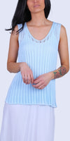 Positano Mesh Tank - Gigi Moda - Made in Italy # Comfortable fit, Cover Up, Gigi Moda, Knit, knit blouse, knit tank, made in italy, mesh, mesh tank, Sleeveless, tank, Tank Top, Womens Clothing, Womens Tops