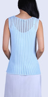 Positano Mesh Tank - Gigi Moda - Made in Italy # Comfortable fit, Cover Up, Gigi Moda, Knit, knit blouse, knit tank, made in italy, mesh, mesh tank, Sleeveless, tank, Tank Top, Womens Clothing, Womens Tops