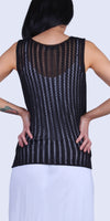 Positano Mesh Tank - Gigi Moda - Made in Italy # Comfortable fit, Cover Up, Gigi Moda, Knit, knit blouse, knit tank, made in italy, mesh, mesh tank, Sleeveless, tank, Tank Top, Womens Clothing, Womens Tops