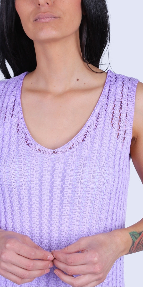 Positano Mesh Tank - Gigi Moda - Made in Italy # Comfortable fit, Cover Up, Gigi Moda, Knit, knit blouse, knit tank, made in italy, mesh, mesh tank, Sleeveless, tank, Tank Top, Womens Clothing, Womens Tops