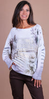 Daria Batwing Sweater with Magnolia Print